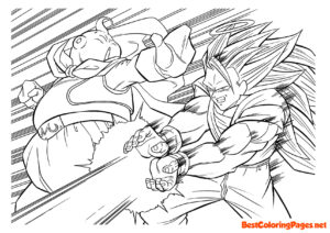 Dragon Ball Fight coloring page