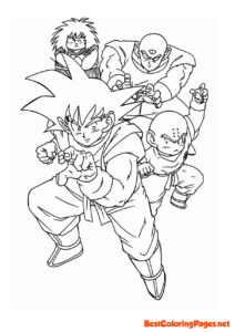 Dragon Ball characters coloring pages