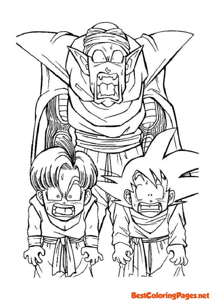 Dragon Ball free printable coloring pages