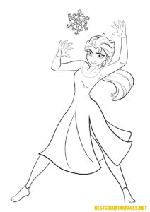 Elsa from Frozen coloring page