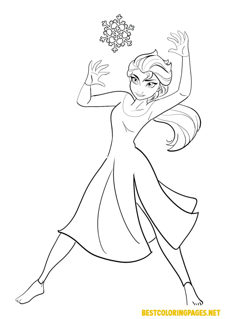 Elsa from Frozen coloring page