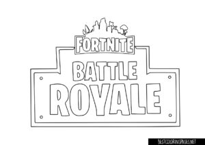 Fortnite Battle Royale coloring book logo