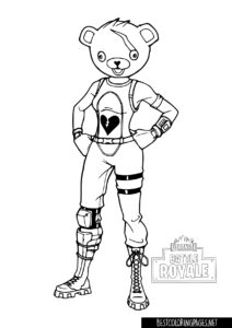 Fortnite character coloring page