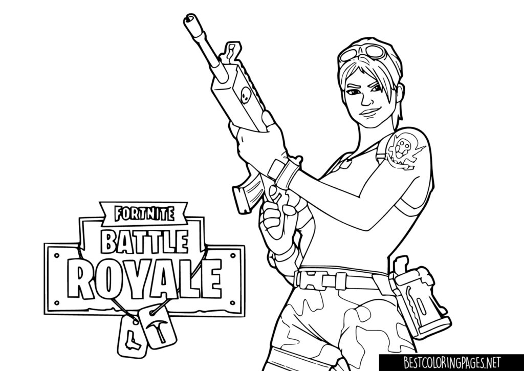 Fortnite coloring pages for kids