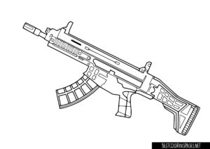 Fortnite rifle coloring page
