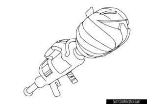 Fortnite weapon - rocket coloring page