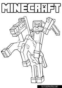Free Minecraft Coloring Page 2