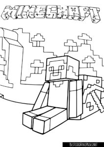 Free Minecraft Coloring Page