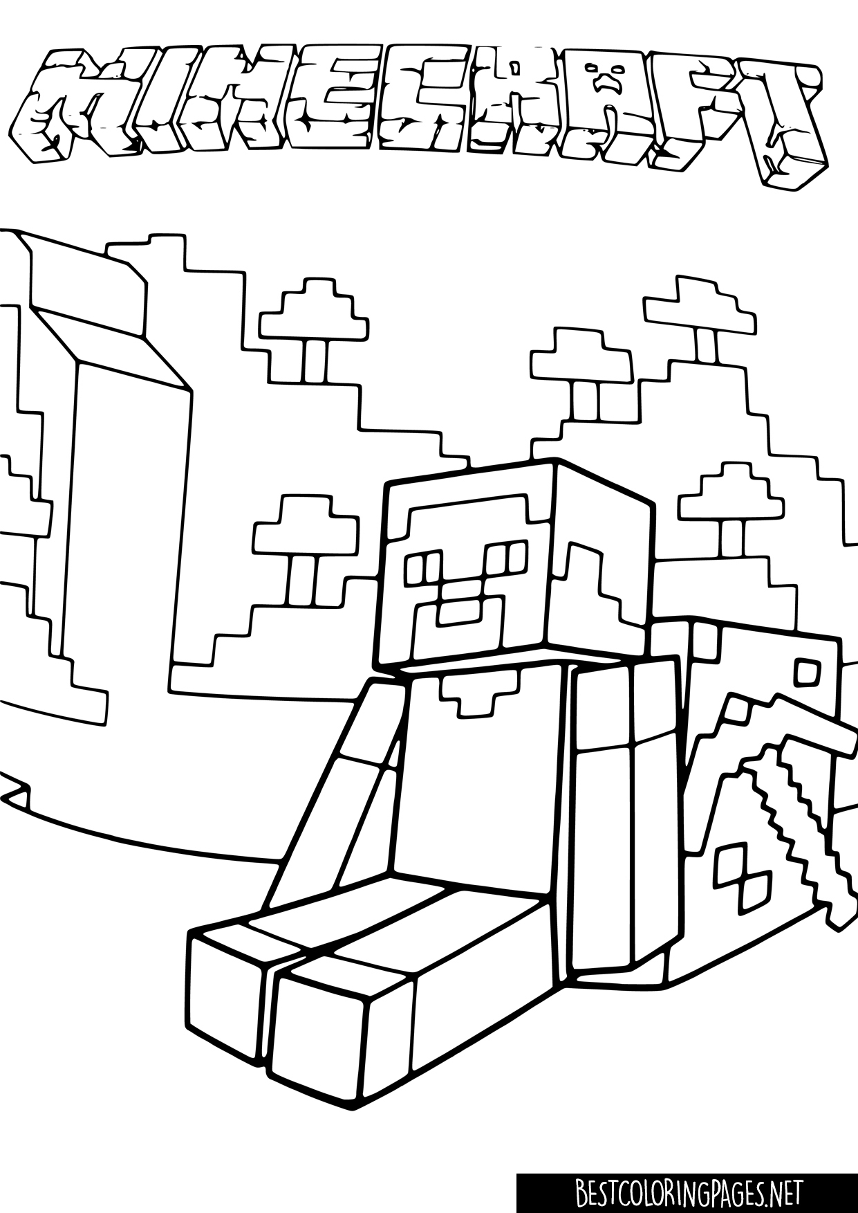 Minecraft Coloring Page free printable - Free printable coloring pages