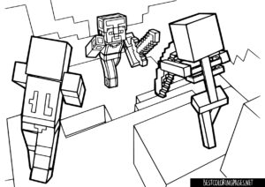 Free Minecraft Coloring Pages for kids