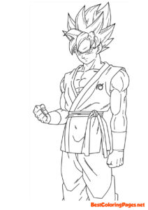 Free printable Dragon Ball coloring sheet