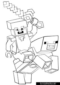 Free printable Minecraft coloring page