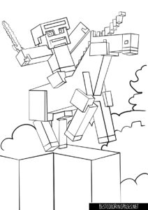 Free printable Minecraft coloring pages
