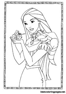 Free printable Pocahontas coloring pages