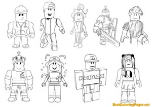 Free printable Roblox coloring pages