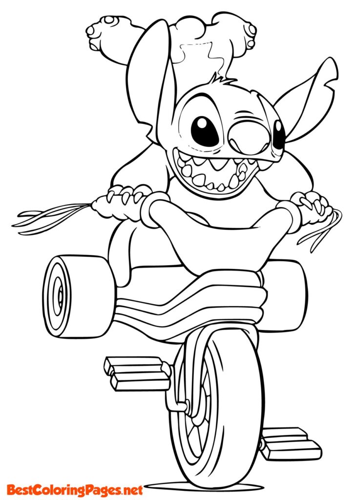 Free printable Stitch coloring page
