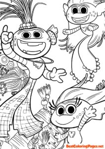 Free printable Trolls Coloring Page
