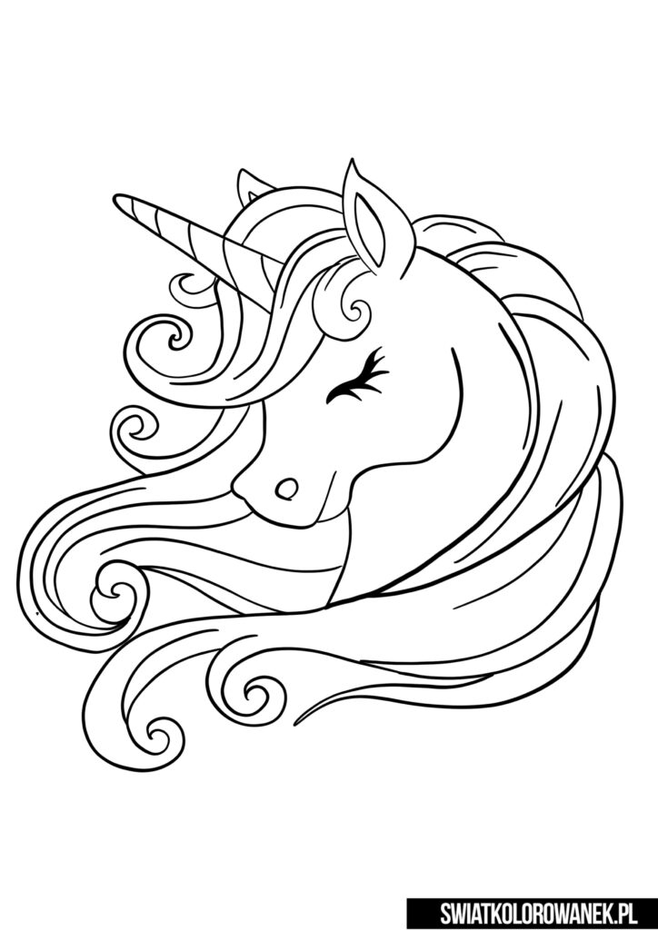 Free printable Unicorn coloring page