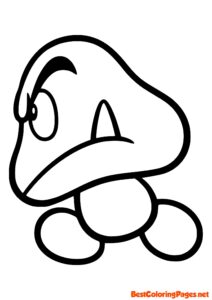 Free printable coloring page Goomba