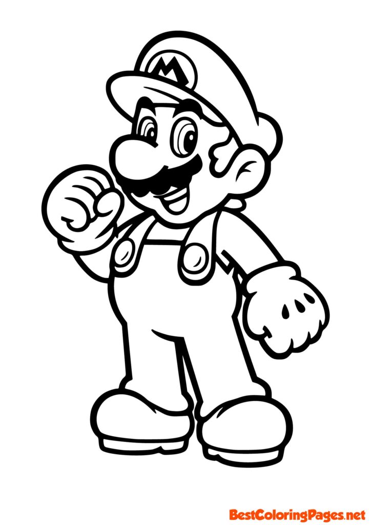 Free printable coloring pages Super Mario