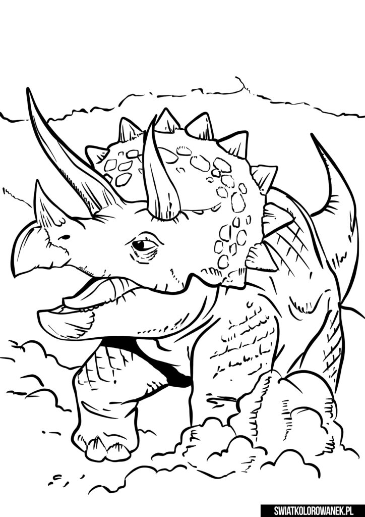 Free printable dinosaurs coloring page