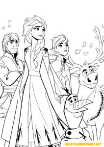 Frozen Coloring Page for print