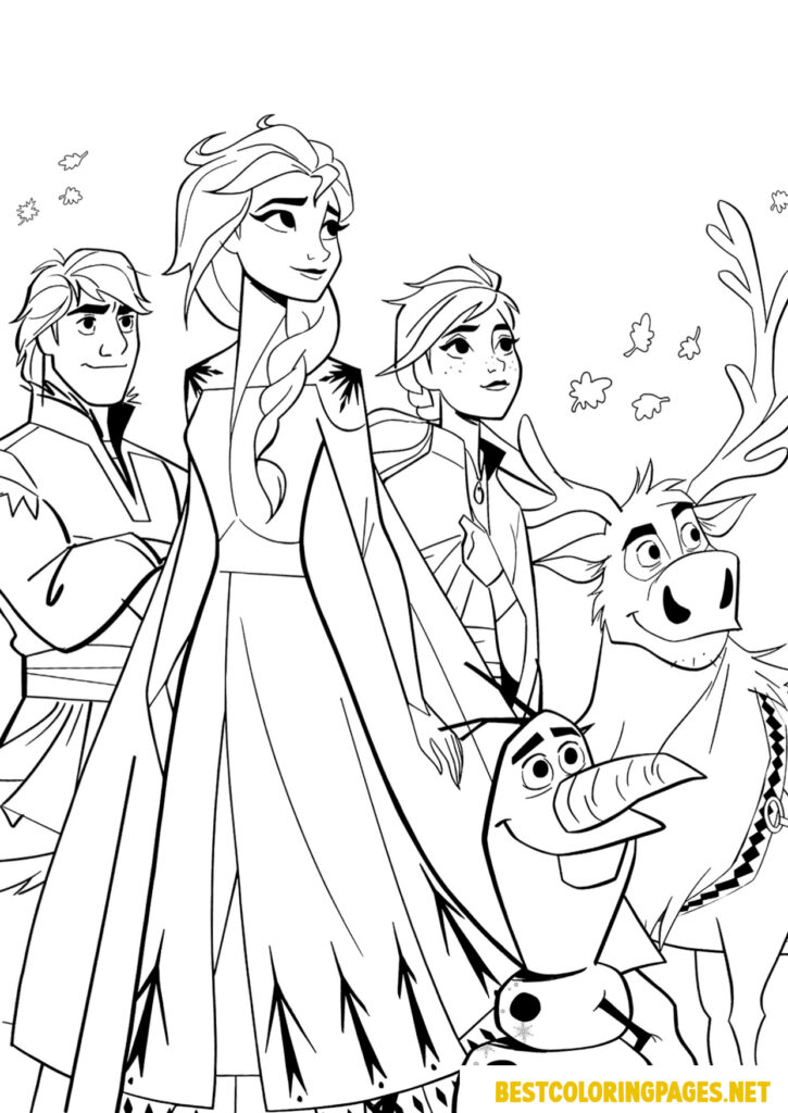 Frozen Coloring Page for print
