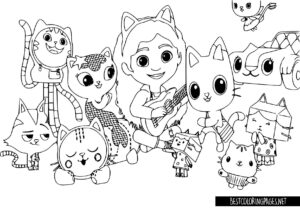 Gabbys Dollhouse Colouring Pages