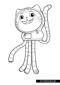 Gabbys Dollhouse DJ Catnip coloring page