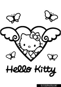 Hello Kitty Coloring Page 01