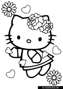 Hello Kitty Coloring Page 02