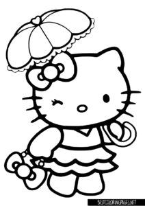 Hello Kitty Coloring Page 05
