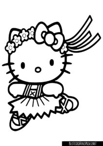Hello Kitty Coloring Page 06