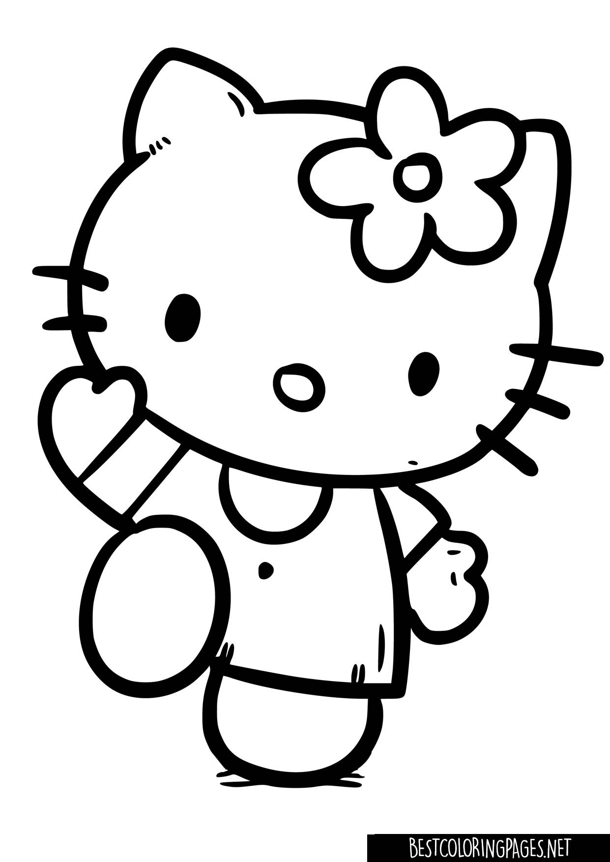 Hello Kitty picture to print and color - Hello Kitty Kids Coloring