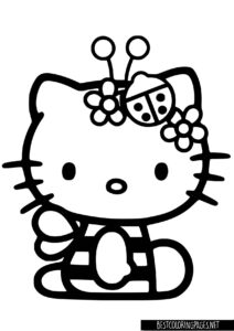Free printable Hello Kitty coloring page