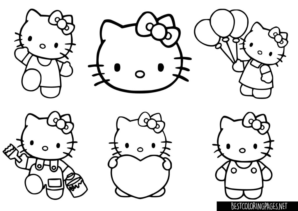 Hello Kitty coloring pages