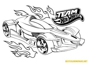 Hot Wheels Coloring Page