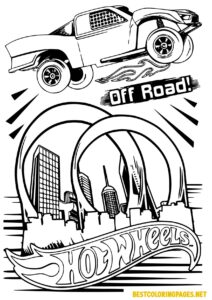 Hot Wheels Off Road Coloring Pages