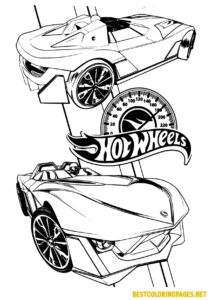 Hot Wheels colouring book ready for print