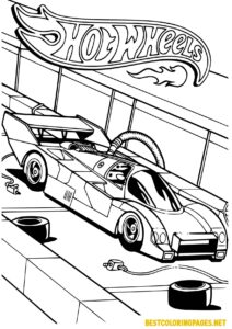 Hot Wheels free printable coloring page for kids