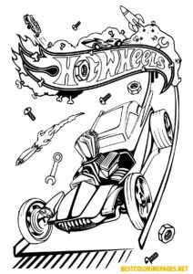 Hot Wheels printable colouring book