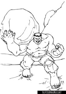 Hulk free coloring pages Avengers