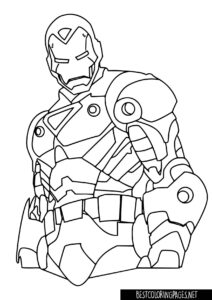 Ironman Marvel coloring sheet