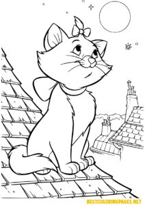 Kitty coloring pages for kids