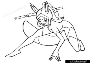 Ladybug and Cat Noir Coloring Pages 3