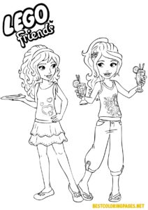 Lego Friends coloring pages for girls