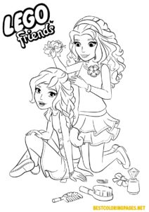 Lego Friends free coloring pages