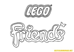 Lego Friends logo coloring book