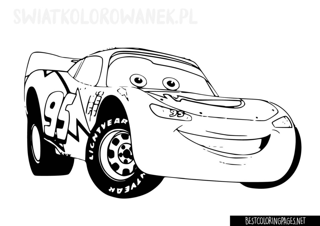 Lightning McQueen Coloring Page