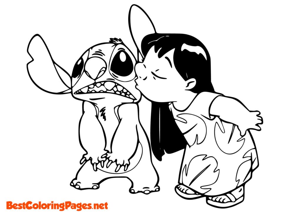 Lilo and stitch free to color for children - Lilo and Stitch Kids